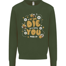 Bees If We Die You Die Kids Sweatshirt Jumper Forest Green