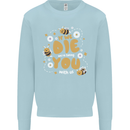 Bees If We Die You Die Kids Sweatshirt Jumper Light Blue