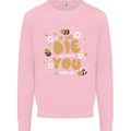 Bees If We Die You Die Kids Sweatshirt Jumper Light Pink
