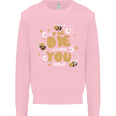 Bees If We Die You Die Kids Sweatshirt Jumper Light Pink