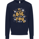 Bees If We Die You Die Kids Sweatshirt Jumper Navy Blue