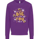 Bees If We Die You Die Kids Sweatshirt Jumper Purple
