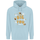 Bees If We Die You Die Mens 80% Cotton Hoodie Light Blue
