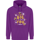 Bees If We Die You Die Mens 80% Cotton Hoodie Purple