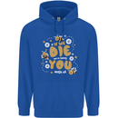 Bees If We Die You Die Mens 80% Cotton Hoodie Royal Blue