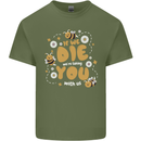 Bees If We Die You Die Mens Cotton T-Shirt Tee Top Military Green