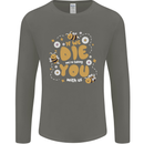 Bees If We Die You Die Mens Long Sleeve T-Shirt Charcoal