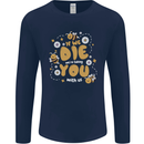 Bees If We Die You Die Mens Long Sleeve T-Shirt Navy Blue