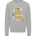 Bees If We Die You Die Mens Sweatshirt Jumper Sports Grey