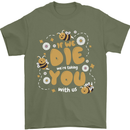 Bees If We Die You Die Mens T-Shirt 100% Cotton Military Green