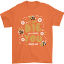 Bees If We Die You Die Mens T-Shirt 100% Cotton Orange