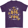Bees If We Die You Die Mens T-Shirt 100% Cotton Purple