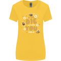 Bees If We Die You Die Womens Wider Cut T-Shirt Yellow