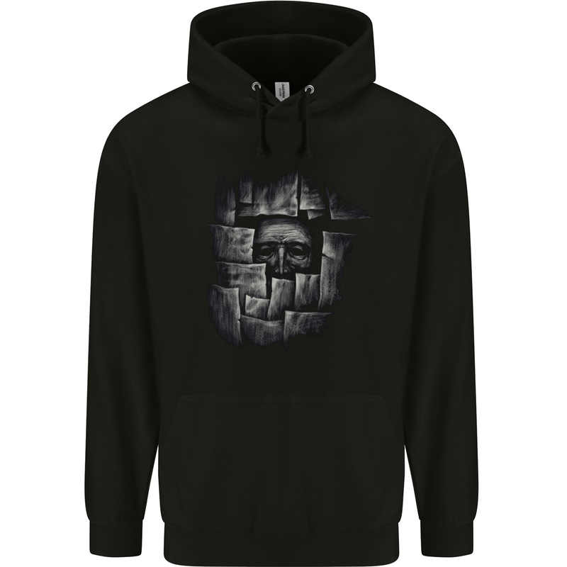 Behind the Wall Gothic Goth Halloween Mens 80% Cotton Hoodie Black