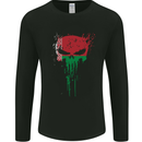 Belarus Skull Gym Training Bodybuilding Mens Long Sleeve T-Shirt Black