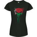 Belarus Skull Gym Training Bodybuilding Womens Petite Cut T-Shirt Black