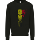 Belgium Skull Gym Training Bodybuilding Mens Sweatshirt Jumper Black
