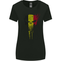 Belgium Skull Gym Training Bodybuilding Womens Wider Cut T-Shirt Black