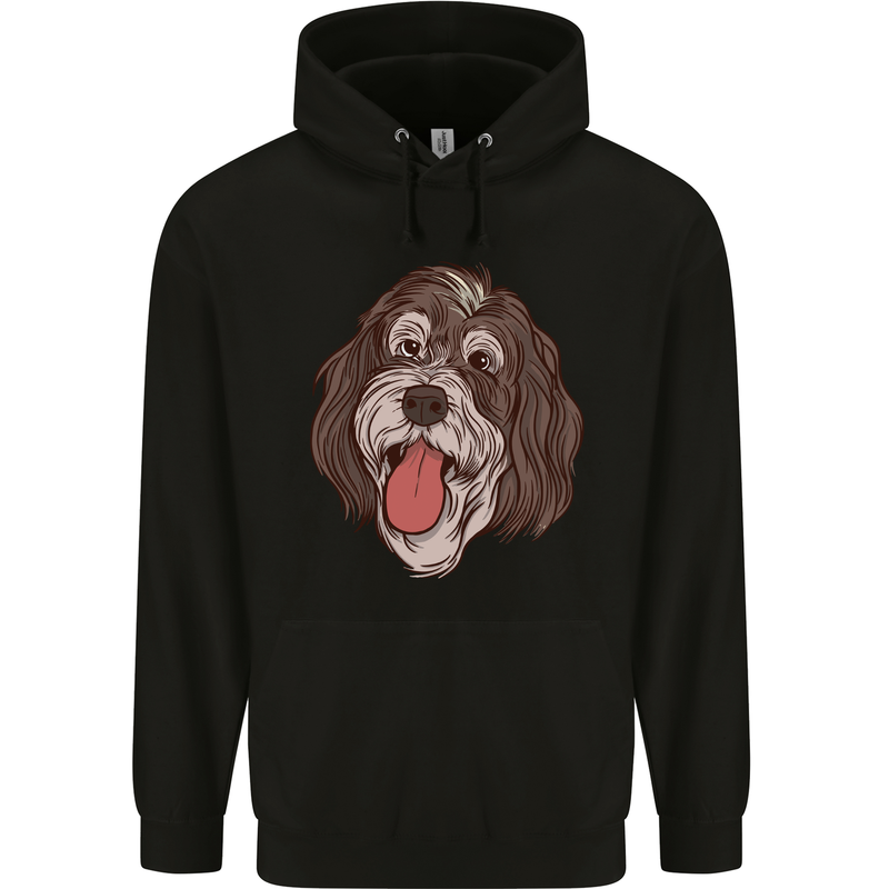 Bernedoodle Dog Mens 80% Cotton Hoodie Black