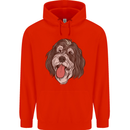 Bernedoodle Dog Mens 80% Cotton Hoodie Bright Red