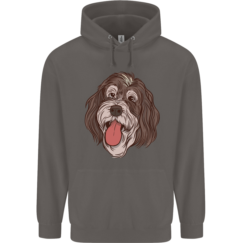 Bernedoodle Dog Mens 80% Cotton Hoodie Charcoal