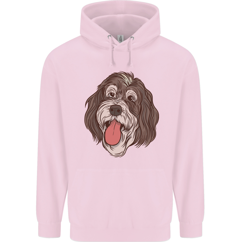 Bernedoodle Dog Mens 80% Cotton Hoodie Light Pink