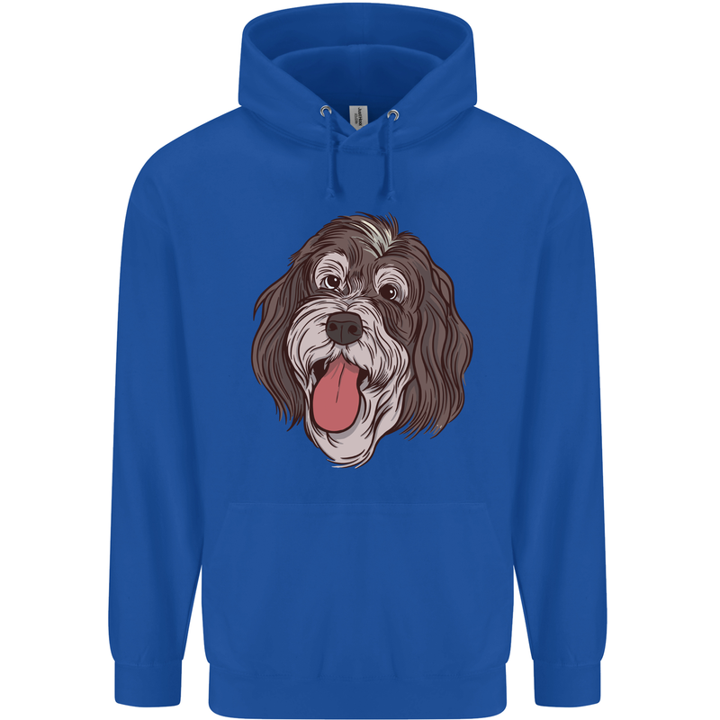 Bernedoodle Dog Mens 80% Cotton Hoodie Royal Blue