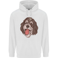 Bernedoodle Dog Mens 80% Cotton Hoodie White