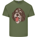 Bernedoodle Dog Mens Cotton T-Shirt Tee Top Military Green