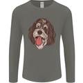 Bernedoodle Dog Mens Long Sleeve T-Shirt Charcoal