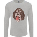 Bernedoodle Dog Mens Long Sleeve T-Shirt Sports Grey