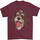 Bernedoodle Dog Mens T-Shirt 100% Cotton Maroon