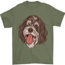 Bernedoodle Dog Mens T-Shirt 100% Cotton Military Green