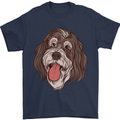 Bernedoodle Dog Mens T-Shirt 100% Cotton Navy Blue