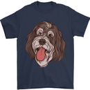 Bernedoodle Dog Mens T-Shirt 100% Cotton Navy Blue