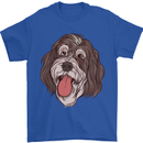 Bernedoodle Dog Mens T-Shirt 100% Cotton Royal Blue