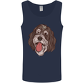 Bernedoodle Dog Mens Vest Tank Top Navy Blue