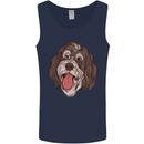 Bernedoodle Dog Mens Vest Tank Top Navy Blue