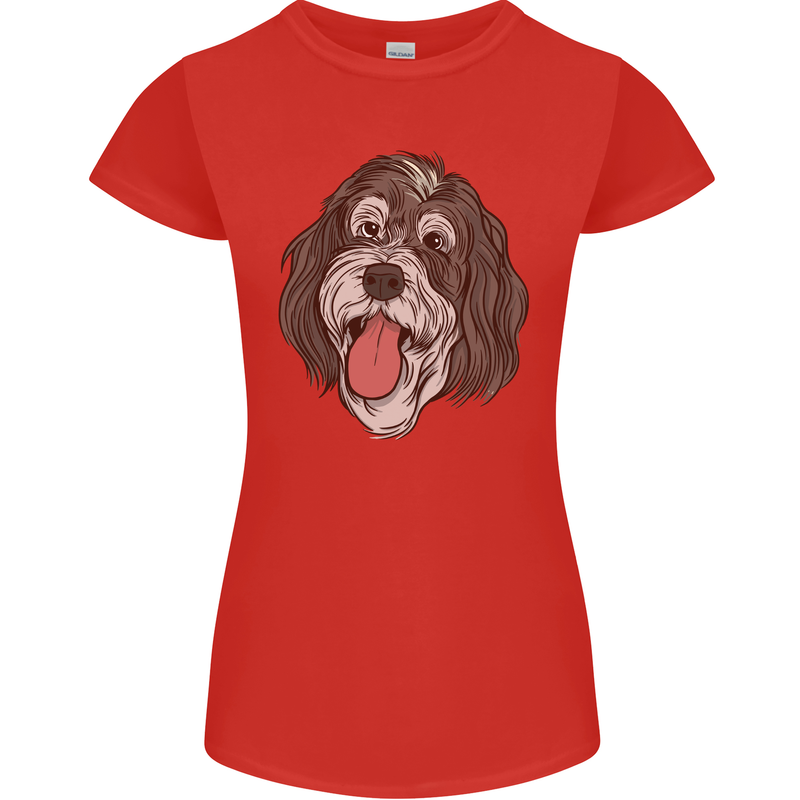 Bernedoodle Dog Womens Petite Cut T-Shirt Red
