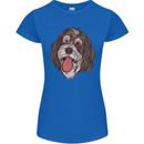 Bernedoodle Dog Womens Petite Cut T-Shirt Royal Blue