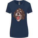 Bernedoodle Dog Womens Wider Cut T-Shirt Navy Blue
