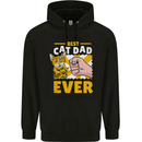 Best Cat Dad Ever Funny Fathers Day Childrens Kids Hoodie Black