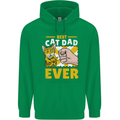 Best Cat Dad Ever Funny Fathers Day Childrens Kids Hoodie Irish Green