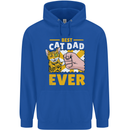 Best Cat Dad Ever Funny Fathers Day Childrens Kids Hoodie Royal Blue