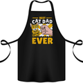 Best Cat Dad Ever Funny Fathers Day Cotton Apron 100% Organic Black