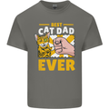 Best Cat Dad Ever Funny Fathers Day Kids T-Shirt Childrens Charcoal