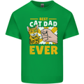 Best Cat Dad Ever Funny Fathers Day Kids T-Shirt Childrens Irish Green