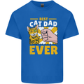 Best Cat Dad Ever Funny Fathers Day Kids T-Shirt Childrens Royal Blue