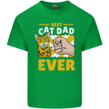 Best Cat Dad Ever Funny Fathers Day Mens Cotton T-Shirt Tee Top Irish Green