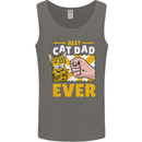 Best Cat Dad Ever Funny Fathers Day Mens Vest Tank Top Charcoal